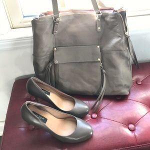 Taupe Ann Taylor Pumps & Kooba Purse Bundle